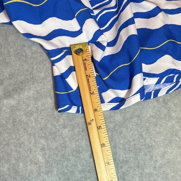 Columbia Womens XL Blue Wave Pattern Swim Shorts With Elastic Waist & Drawstring - Picture 4 of 10